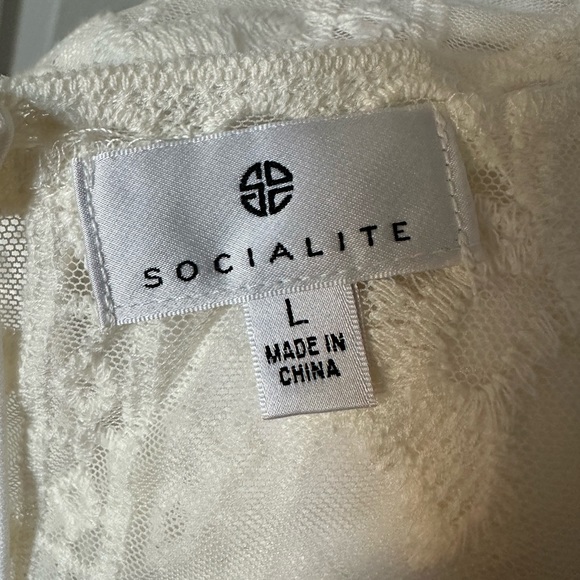 Socialite Lace Romper, cream, size L - Picture 6 of 9